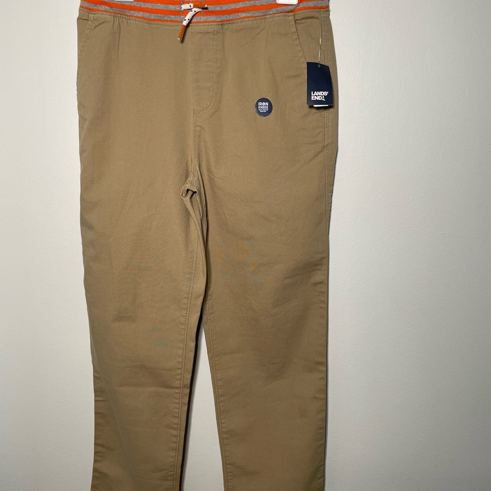 Boys Stretch Soft Elastic Waist Iron Knee Pull On Pants